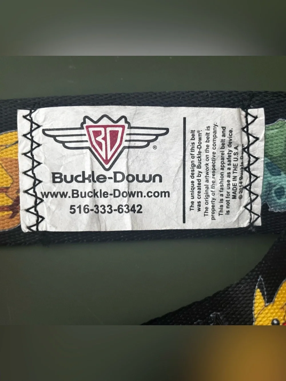 Buckle-Down black seatbelt